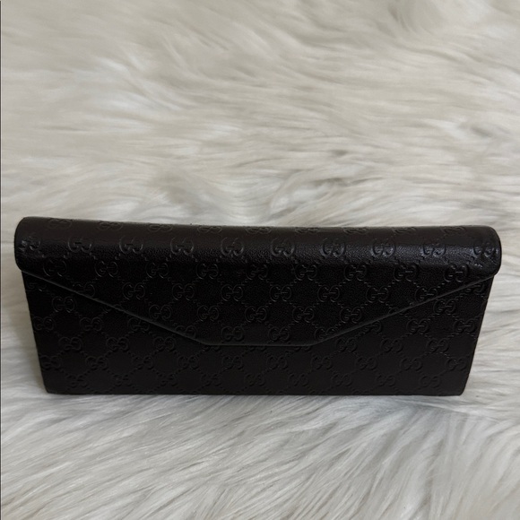 Gucci GG Monogram Foldable Sunglasses Case Brown Authentic - Picture 3 of 11